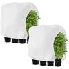 iBamso Riparo delle Piante d'inverno, Coperture Calde per Piante da Giardino Proteggono Le Piante in Vaso, Telo Antigelo Piante per Piante con Cerniera e Coulisse -Bianco- 2 PCS (200 x 240 CM)