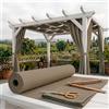 Byour3 - Telo Fasce a Onde Ombreggiante per Gazebo - Tessuto Impermeabile Fascia per Pergole Tettoie Tessuti per Tende da Esterno Anti UV Frangivento Protezione Solare No PVC (Beige, 40cm)