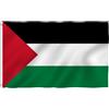 HENKi Bandiera nazionale con occhielli in ottone, 150 x 90 cm, resistente alle intemperie, per asta, 100% poliestere (Palestina)