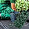 Generic 10 picchetti da giardino zincati per paesaggio, graffette a U per erba artificiale, picchetti antiruggine per fissare recinzioni, barriera contro le erbacce, tende e teloni (verde, 4 x 10 cm)