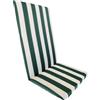 Markotex Cuscino Copri Sedia e per Sdraio Universale SFODERABILE Morbido a Righe Pieghevole Tessuto Cotone per Piscina Mare Giardino MOD.CAPRIe (Verde)