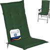 Beautissu Cuscini per Sedie da Esterno Resistente Comodo per Sdraio Cuscino | 120x50x6cm verde scuro anche per spiaggine e poltrone Reclinabili schienale alto imbottitura giardino sedia Loft HL