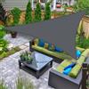 AXT SHADE Vela Ombreggiante Impermeabile Triangolare 5x5x5m Tenda a Vela Parasole e Protezione Raggi UV per Esterno Terrazza Giardino-Antracite