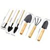 Generic Set di 6 mini pala, paletta, trapiantatore, sarchiatore, coltivatore e rastrello, utensili in metallo resistente per uso interno/esterno, giardinaggio in piccoli spazi, balcone, piante in vaso, erbe
