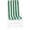 ARREDIAMOINSIEME-nelweb Cuscino copri sedia UNIVERSALE morbido seduta poltrona sdraio tessuto cotone per piscina mare giardino mod.IBIZA FASCIATO VERDE