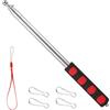 Generic Asta telescopica portatile da 2,5 m con clip, asta per bandiera portatile, estensibile, leggera e retrattile, in acciaio inox, per insegnare guide turistiche (rosso)