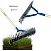 Crisalide® - Rastrello Sarchiatore Arieggiatore, Rastrello da Prato, 32 Denti In Acciaio Zincato, 35cm, Con e Senza Manico (Con Manico)