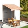 Runheo Tenda da sole, colore giallo e arancione, in 100% poliestere con rivestimento UV, 3 x 2,5 m, adatta per tende da sole con braccio articolato, terrazza, giardino, protezione solare, resistente