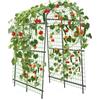 RBFGYIOP Arco Da Giardino Per Piante Rampicanti, in Metallo, 115 x 183 x 230 cm, Larghezza Regolabile 90-115 cm, Resistente Alle Intemperie, Per Verdura, Frutta, Fiori