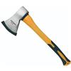 WEB world electronic business Ascia Professionale 600g Acciaio al Carbonio 45# Manico Ergonomico Antiscivolo per Giardinaggio e Legna - Nero/Arancione