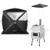 WILLOWYBE Set Sauna da Esterno Portatile Tenda Sauna, Stufa a Legna per Sauna, Copertura Protettiva per Sauna a Secco, Cucina per Famiglia e Amici
