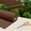 Byour3 - Tessuti Per Tende Da Sole Ombreggiante Gazebo -stoffa al metro per Esterno in Dralon Traspirante Frangisole Frangivento Anti Uv Per Pergola Copertura Solare No Pvc (Marrone, 140 cm)