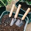 Generic Set di attrezzi da giardino 3 in 1, include cazzuola, trapiantatore e coltivatore per giardinaggio all'aperto, kit di attrezzi da giardino ergonomico