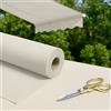 Byour3 - Tessuti Per Tende Da Sole Ombreggiante Gazebo -stoffa al metro per Esterno in Dralon Traspirante Frangisole Frangivento Anti Uv Per Pergola Copertura Solare No Pvc (Bianco, 200 cm)