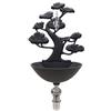 FONDERIA BONGIOVANNI Fontana da Parete Azalea in Alluminio Antracite con Rubinetto e Sifone in Ottone Cromato, Fontanella da Giardino per Esterno, Design Bonsai, Made in Italy