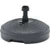 vidaXL Base per ombrellone, ricaricabile, sabbia/acqua, patio, supporto per ombrello, decorazione fusa, parasole per esterni, terrazza, rattan, plastica, grigio, 20 litri