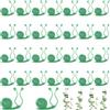 Generic 30 clip per piante rampicanti da parete, ganci autoadesivi in plastica, fissaggio invisibili, clip di fissaggio a trazione per filo di fissaggio, decorazione per interni ed esterni (verde)