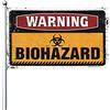 Dsoluuing Bandiere divertenti con bandiera biohazard per la stanza divertente decorazione del patio (dimensioni: 60 x 90 cm)