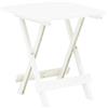 vidaXL Tavolo da Giardino Pieghevole Bianco 45x43x50 cm in Plastica