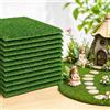 Generic 12 Confezioni di Erba Finta per Artigianato, 15,2 x 15,2 cm, Erba Artificiale per Giardino in Miniatura, casa delle Bambole, Ornamento Fai da Te | Erba artificiale fatata 6x6, giardino in miniatura, decorazione fai da te per casa delle bambole