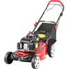 Linanty Tosaerba a benzina 3 in 1, potente motore 5 CV a 4 tempi, tosaerba a benzina, azionamento semovente (larghezza di taglio 51 cm, altezza di taglio 8 livelli)