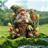 Generic Joyful - Gnomo da giardino in acrilico, decorazione acrilica per interni ed esterni, idea regalo per ornamenti in vaso di fiori e abbellimento del paesaggio, adatto per cortili e prato