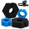Enhon Set di 4 spugne filtranti di Ricambio per laghetti, compatibili con i Modelli Biopress 6000/8000 e 10000/12000; Combinazione di spugne filtranti Blu e Nere per sistemi di filtraggio