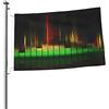 FJAUOQ Bandiera con onde sonore di musica fresca 6,8 x 9,9 m, divertente bandiera per esterni, bandiera da giardino di benvenuto, bandiere decorative per giardino, giardino, giardino, giardino, prato,