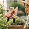 Generic Pali da giardino in acrilico, decorazione da giardino a forma di farfalla, decorazione per giardino, prato, aiuola, patio, portico e esposizione stagionale (fata rosa)
