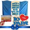 NARAMAKI - Idee Regalo Tifoso del Napoli: Decorazione Legno Papà 18cm + Bandiera 90x150cm (Sarò con Te) + Cartolina in Omaggio