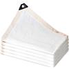 SSFMSF Rete Ombreggiante Protezione Solare 90%, Rotolo Telone Oscurante Antivento Con Occhielli, Rete Tessuta Per Giardino Terrazza Tenda Da Campeggio. (Bianco 12-Pin / 3m * 4m / 9.8ft * 13.1ft)
