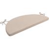 CLP Cuscino Panca Rosie Semicircolare, 5 cm Imbottitura, Sfoderabile con Cerniera e Laccetti, Misure 115x57 cm Colore Crema