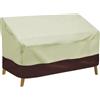 Generic Telo di copertura per divanetto da 2 a 4 persone, tessuto Oxford 210D con rivestimento argentato, orlo antivento con coulisse, protezione UV, acqua, neve, gelo, grandine, colore beige, con custodia