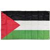 Pandiui23 Bandiera Palestina Grande 150x90 cm, Poliestere Rosso, Montaggio su Finestra e Balcone, Occhiello e Fascetta per Cavi, Patriottico, Unisex