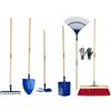 Crisalide® Set Completo Da Giardinaggio 7 Pezzi - Scopa Industriale, Guanti, Rastrello Foglie, Vanghetta, Zappino, Rastrello 12 Denti, Badile a Punta | Attrezzi Resistenti per Orto, Giardino