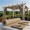 Byour3 - Telo Fasce a Onde Ombreggiante per Gazebo - Tessuto Impermeabile Fascia per Pergole Tettoie Tessuti per Tende da Esterno Anti UV Frangivento Protezione Solare No PVC (Sabbia, 40cm)