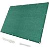 MAODUZI Telo Privacy per Recinzione 80x150cm, Fasce Frang-ivista per Ringhiere Privacy e Ombra Garantita Copertura Ringhiera Balcone Esterno Facile da Installare per Giardino, Piscina - Verde Scuro