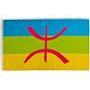 Pandiui23 Bandiera Berbera Amazigh, Grande Bandiera Balcone 150 x 90 cm, Multicolore, Per Giardino ed Interni, Poliestere