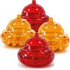 COM-FOUR® Set da 4 trappole per moscerini della frutta, cucina e casa | Cattura insetti riutilizzabili e riempibili per interni [Selezione variabile]