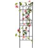 SCENDOR GARDEN Graticolati da giardino, Griglia per Rampicanti, Set da 1 Pannelli da Piantare per Piante, 180 x 50 cm, Traliccio Giardinaggio, Nero
