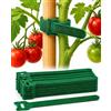 Generic 50 fascette per piante da giardino con gancio e anello, cinghie in nylon regolabili riutilizzabili per viti, pomodori, steli e supporto per piante, clip di fissaggio antiscivolo sicure