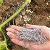 Generic Spilli per ghirlande da giardinaggio a forma di M, 1,1 x 14 x 50 mm, zincati, picchetti di fissaggio per tende e tendoni (20 pezzi)