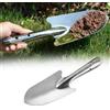 Generic Pala per campionamento del suolo in acciaio inossidabile, strumento per giardinaggio a mano, piccola cazzuola da giardino in metallo resistente con manico ergonomico, cazzuola da giardino per piantare