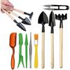 Generic Set di attrezzi da giardino, 9 pezzi, mini attrezzi per piante grasse, set da giardino per trapianto, per interni ed esterni