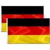 Dreamark 2 Pezzi Bandiera della Germania | Bandiera Nazionale Tedesca | Bandiera Germania resistente alle intemperie con occhielli in ottone | Bandiera Tedesca | 90 x 150 cm | Colori forti | Alta qualità