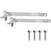 TENDAGGIMANIA Braccetti Tende da Sole a Caduta PVC Grigio 50 cm | 1 Coppia, Regolabili fino a 180°, 4 Viti Autoforanti Incluse, Per Esterni