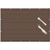 MAODUZI Telo Ringhiera Balcone Esterno 60x150cm, Rete Balcone Asciugatura Veloce Tenda da Balcone Esterno con Cordino e Fascette per Recinzione Giardino - Marrone