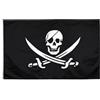 Generic Bandiera 100% poliestere pirata Jolly Roger per Halloween | Bandiera con teschio pirata, 1,5 x 0,9 m, decorazione per feste ed esposizione all'aperto