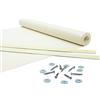 Giuri Tessuti - Fasce in PVC Pieno per Copertura ad Onda di Gazebo e Pergola - Telo ombreggiante ignifugo (Panna, 50x350cm)