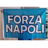 Generico Bandiera Napoli Calcio Grande Bianca Azzurra 1,5 metri x 1 metro Stampa Forza Napoli
